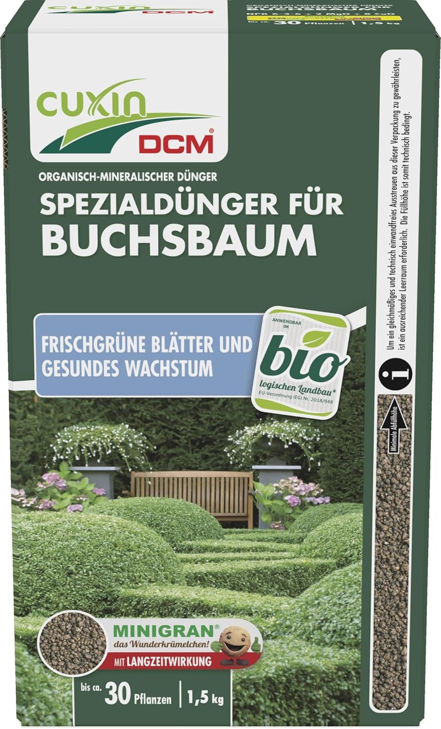 Spezialdünger Cuxin DCM Spezialdünger Buchsbaum 1,5 kg Minigran
