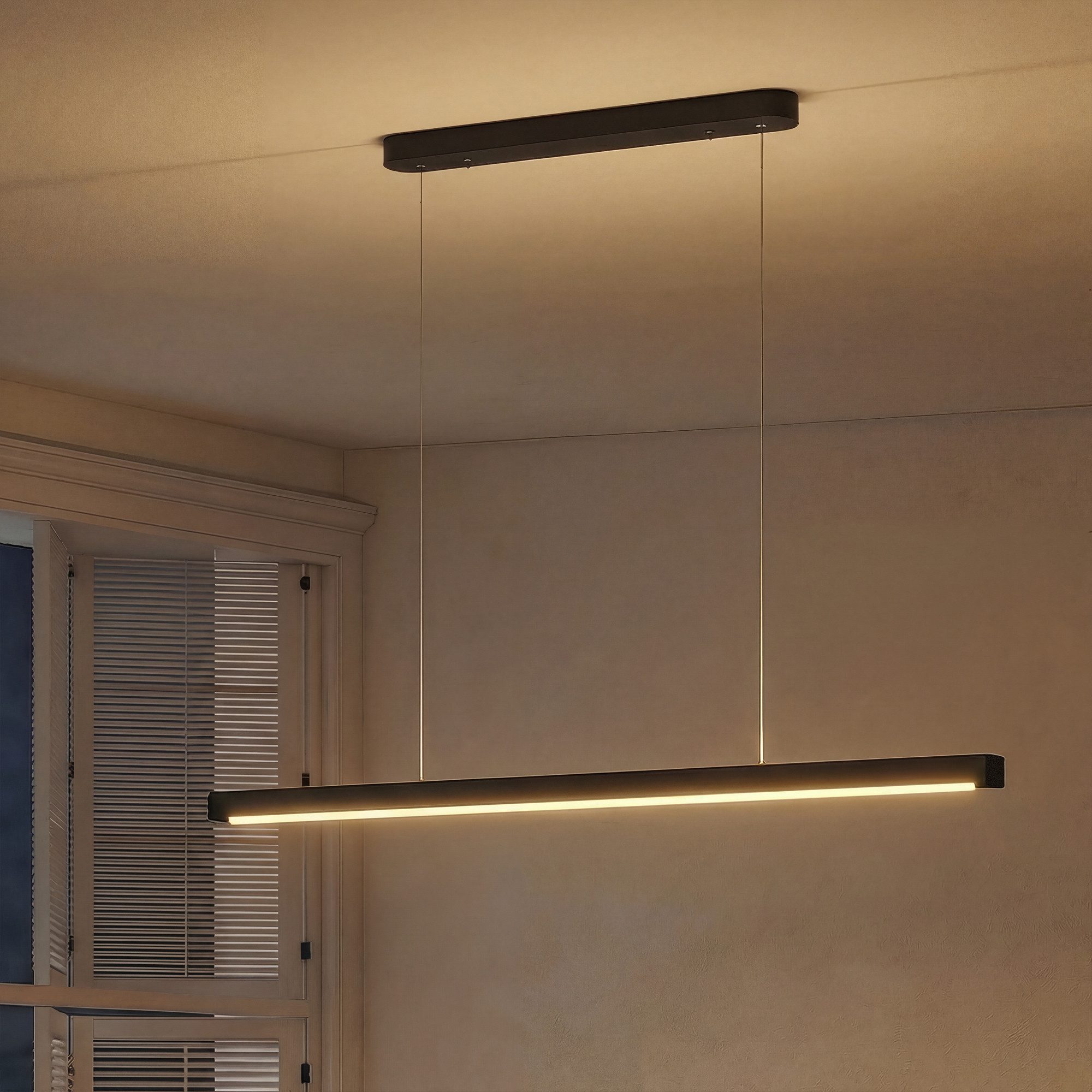 HOMCOM Pendelleuchte LED Pendelleuchte dimmbar höhenverstellbar, Dimmfunktion, Farbwechsel, Nachtlichtfunktion, LED fest integriert, Warmweiß, Kaltweiß, Neutralweiß, Wohnzimmerlampe Hängend für Esstisch Esszimmer