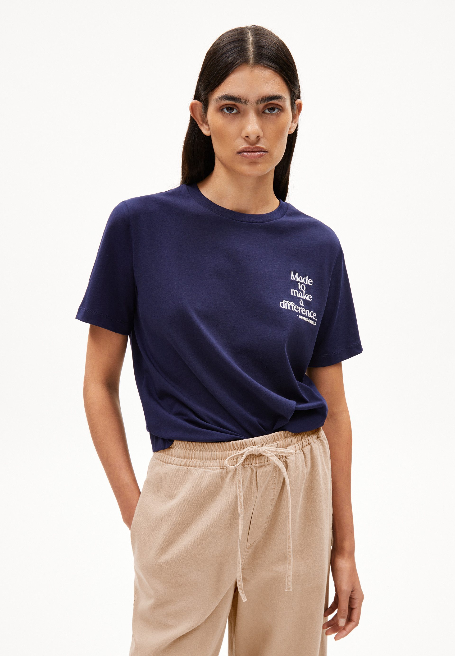 Armedangels T-Shirt LUALAA DIFFERENCE T-Shirt aus Bio-Baumwolle (Regular Fi günstig online kaufen