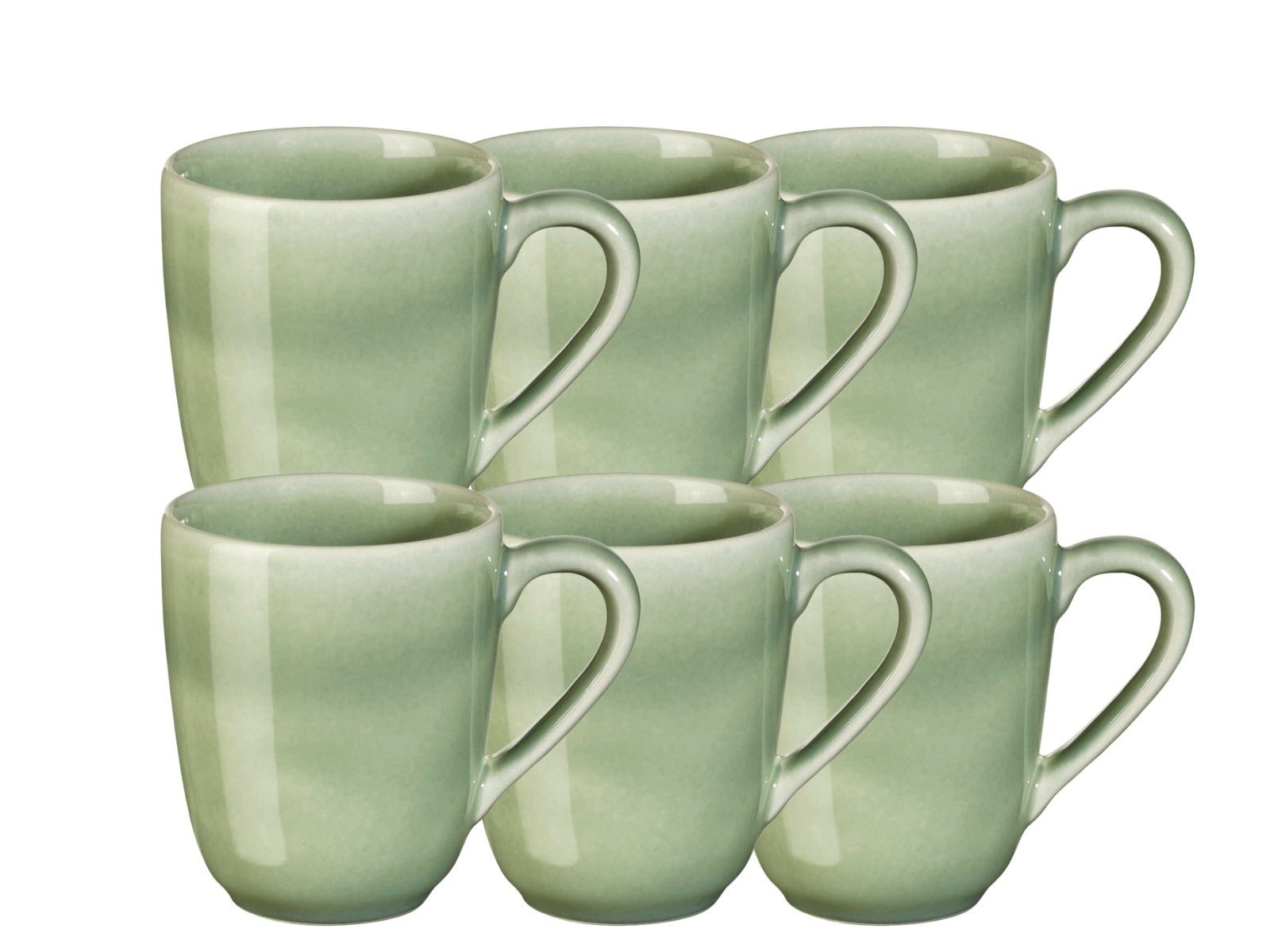ASA SELECTION Geschirr-Set SAISONS Henkelbecher agave 0,25 l Set6, Steinzeug