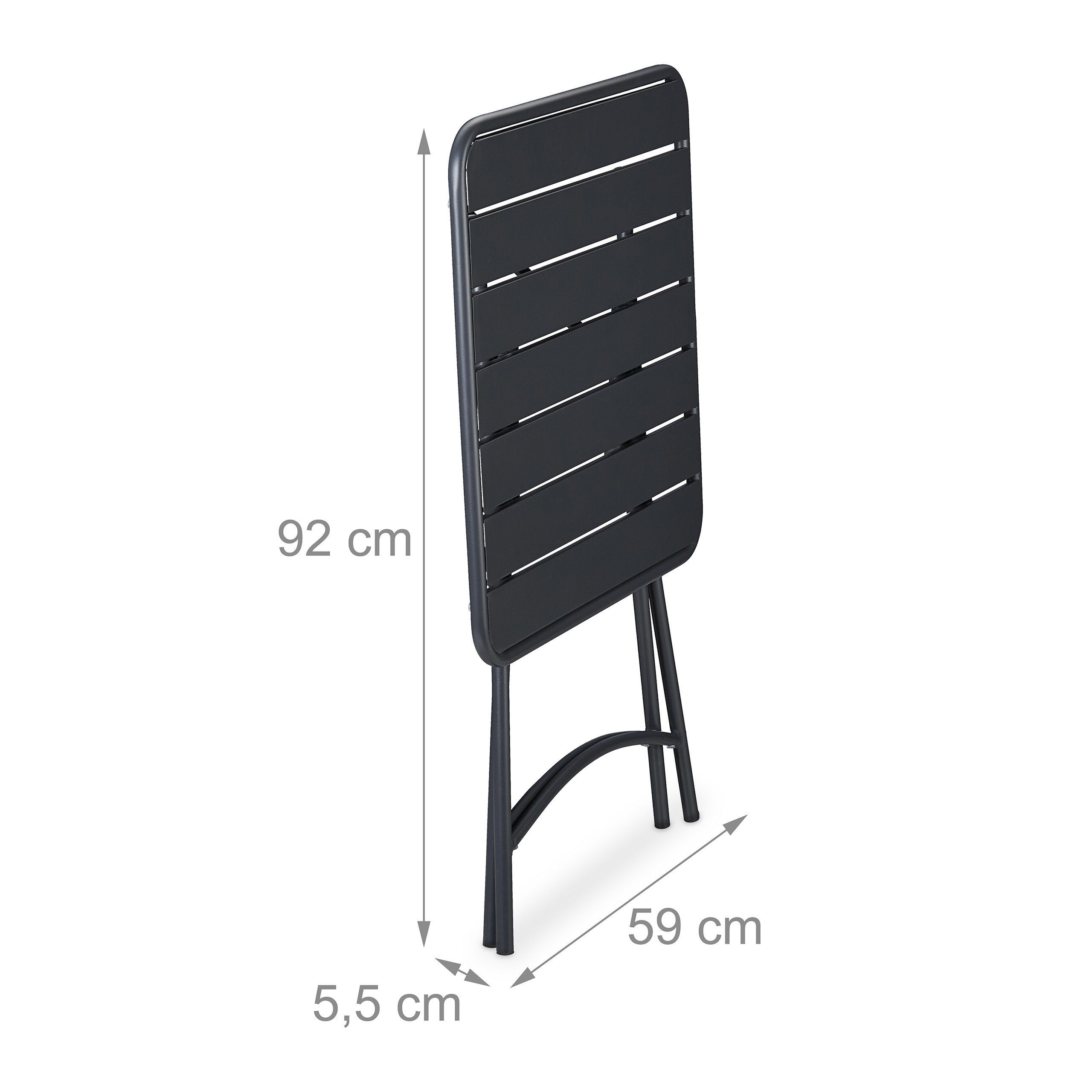 relaxdays Klapptisch Metall Balkontisch klappbar (1-St) – Bild 5 von 5