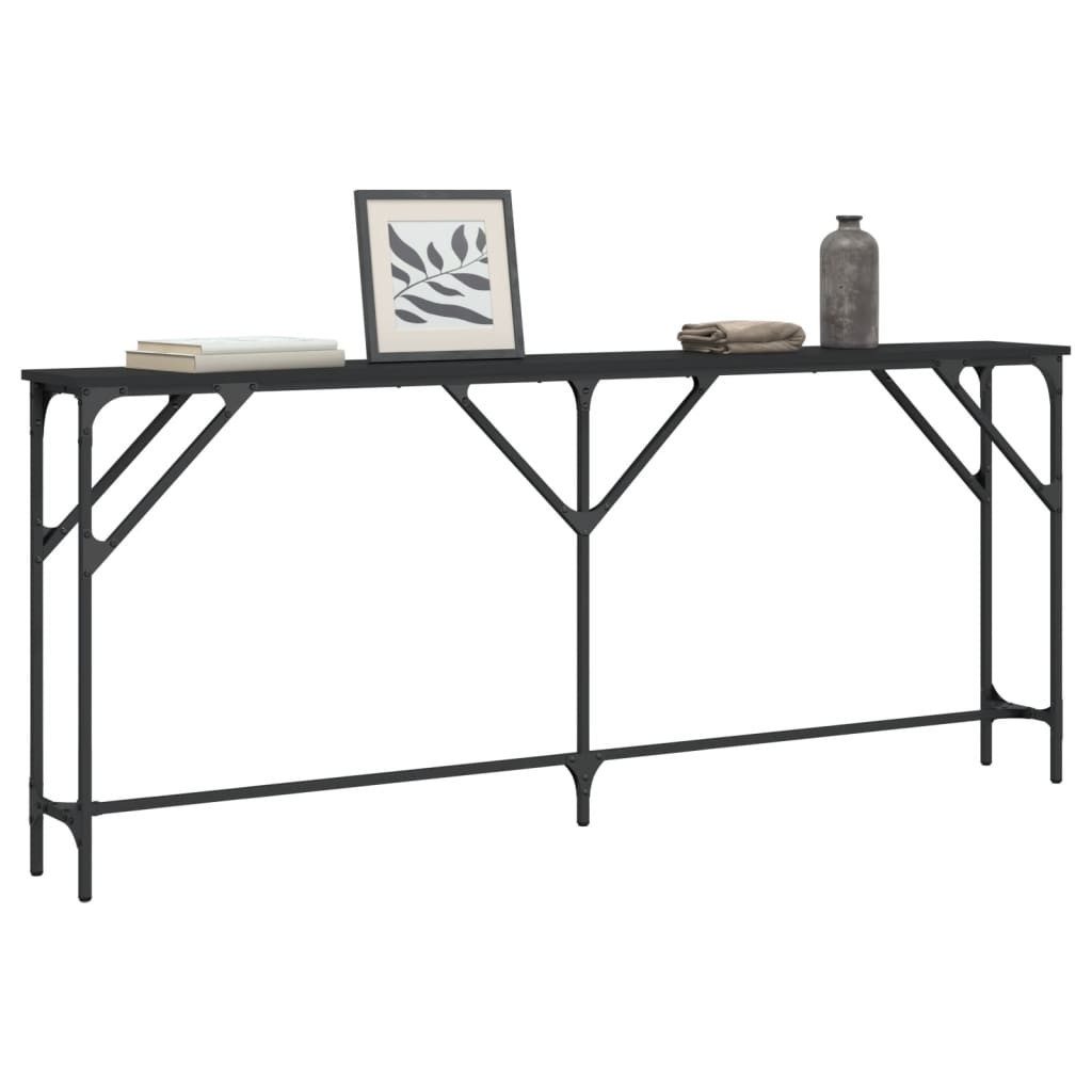 vidaXL Beistelltisch Konsolentisch Schwarz 180x23x75 cm günstig online kaufen