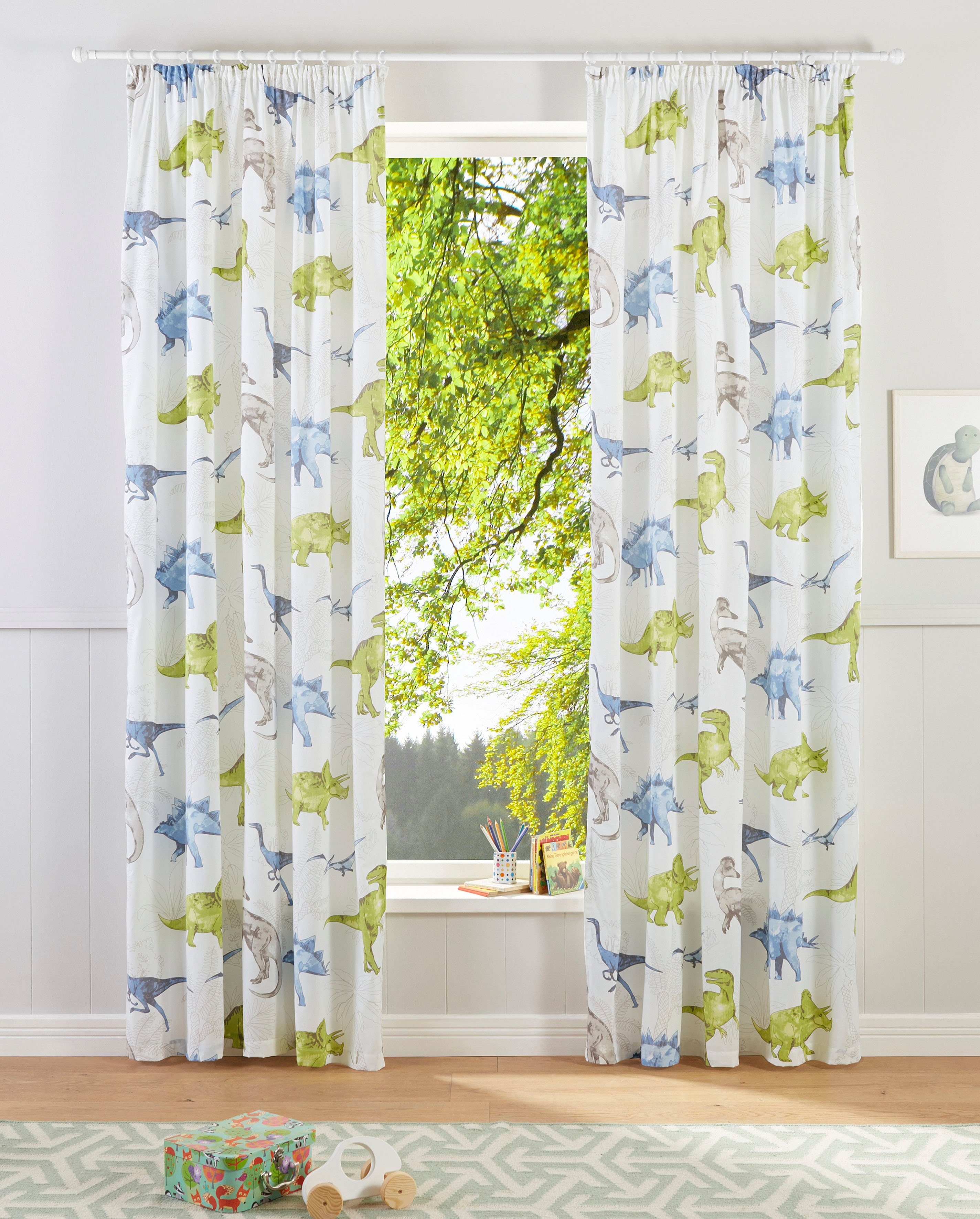 my home Gardine DINO, Kräuselband (1 günstig online kaufen