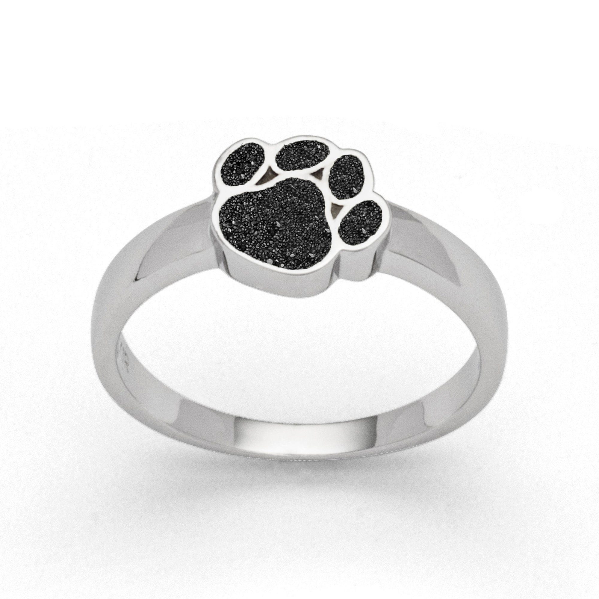 Fingerring DUR Schmuck: Ring "Pfote" mit Lavasand R5610