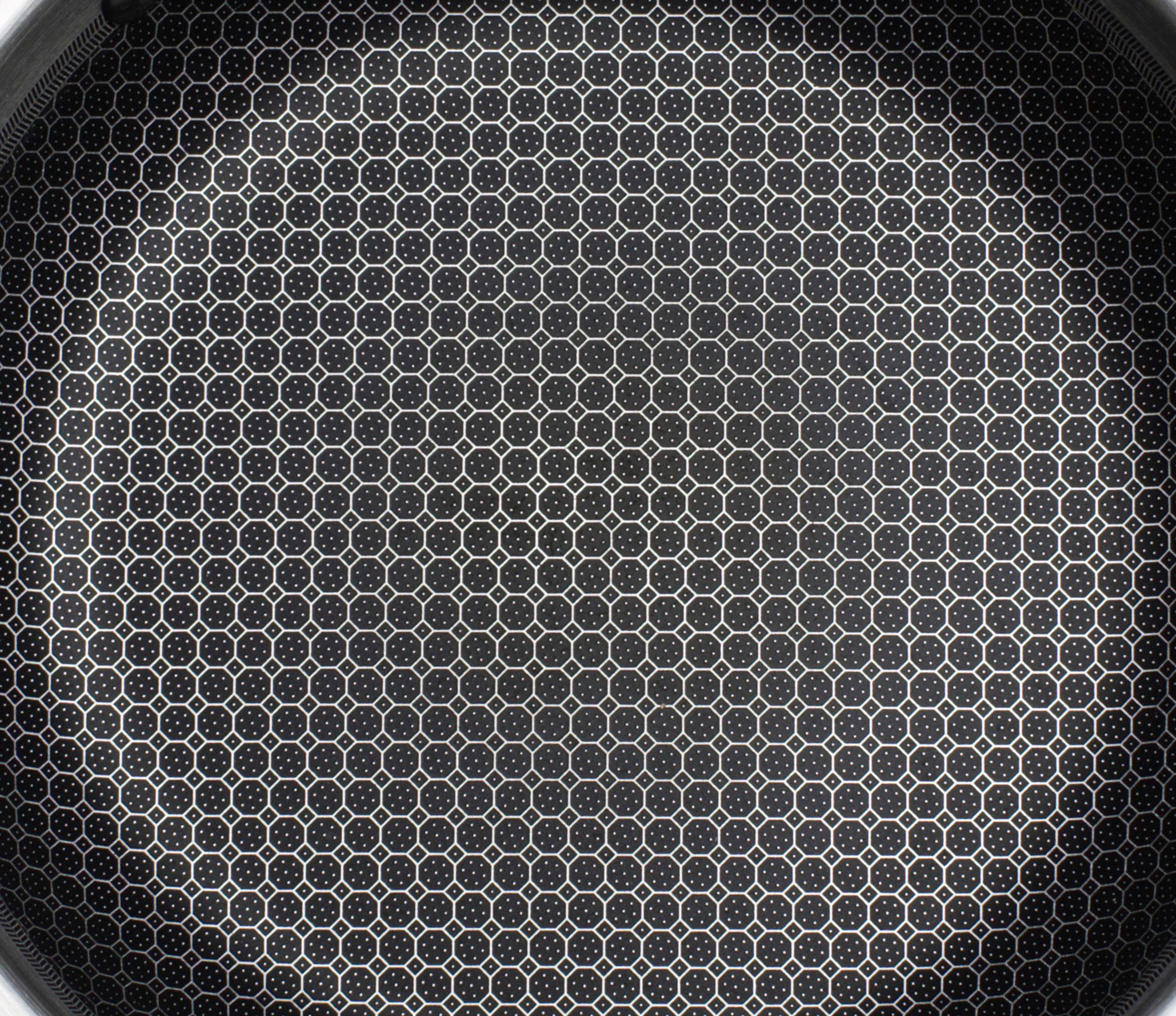 Edelstahl, Ø Dreischicht-Material, 28 cm, Inoxxa Induktion Black Wabenstruktur, Antihaft-Versiegelung, GSW Schmorpfanne