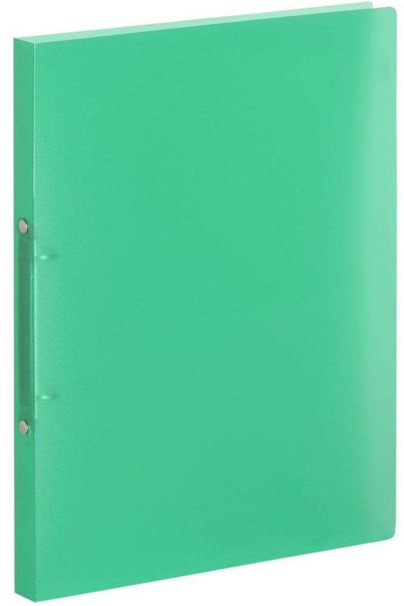 Präsentationsordner Ringbuch A4 2-Ringe 16mm PP grün transluzent