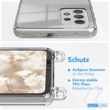 EAZY CASE Handykette Boho Umhängeband für Galaxy A52 / A52 5G / A52s 5G 6,5 Zoll, Kettenhülle abnehmbare Kordel Slim Cover plus Band Breit Mint Grün