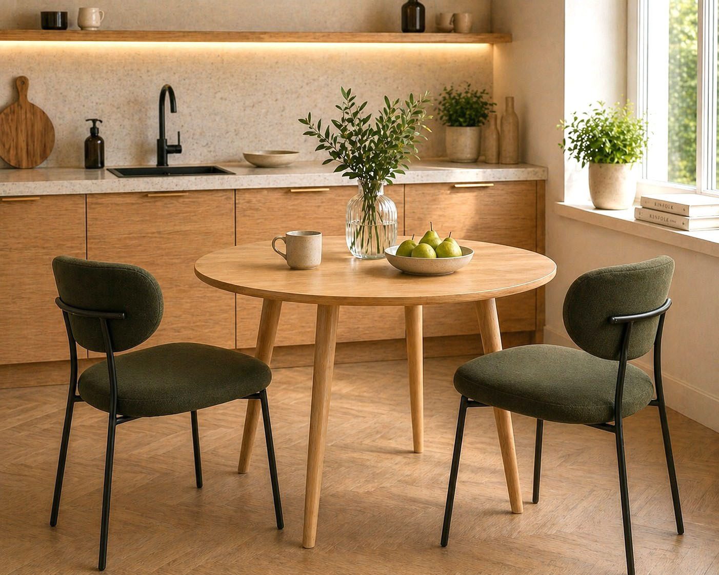 ACTONA GROUP Esstisch Roxby rund Ø105 – kompakt, robust & pflegeleicht, zeitloses Design (1-St., Küchentisch, OTTOs Choice)