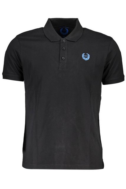 GIAN MARCO VENTURI Poloshirt Herren Kurzarm-Poloshirt Schwarz mit Stickerei günstig online kaufen