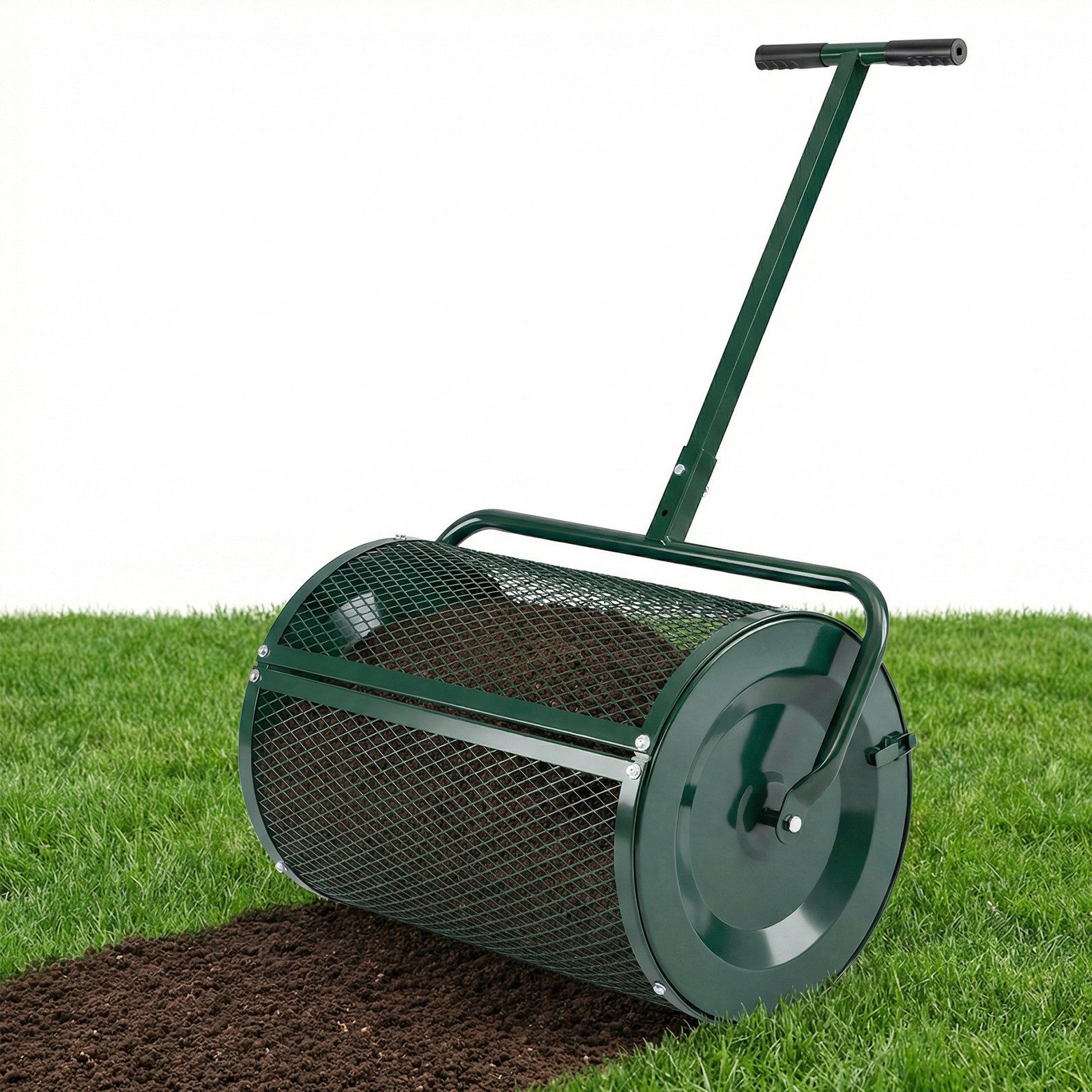 COSTWAY Streuwagen, (1-tlg), 77 L Kompoststreuer, Gartenstreuer, Kompostwalze