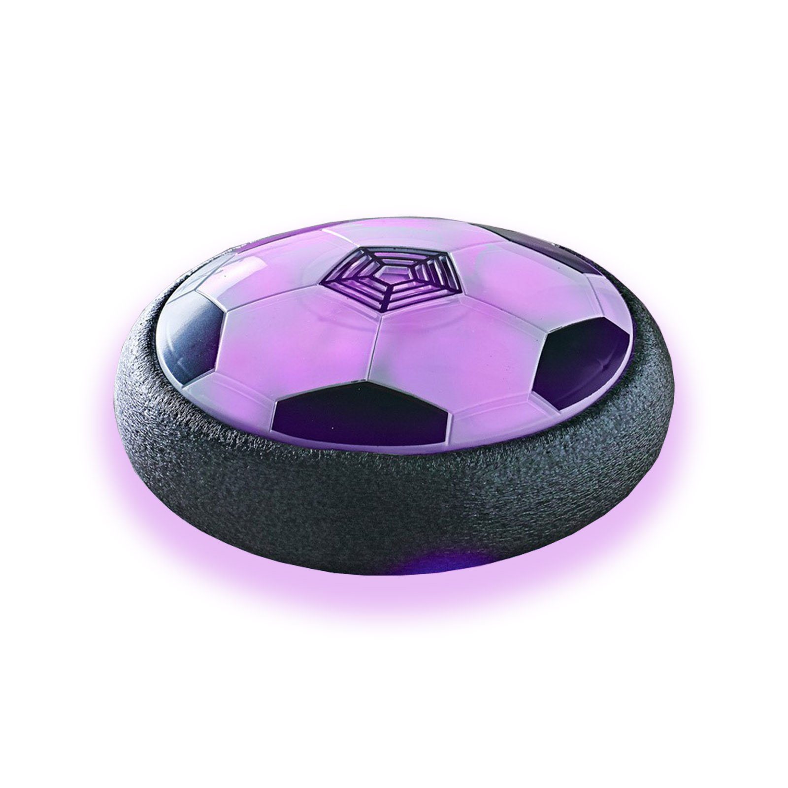HAC24 Spielball Luftkissen Fußball Ø 21 LED cm Beleuchtung Scheibe mit Schwebender Luft Fussball, Ball