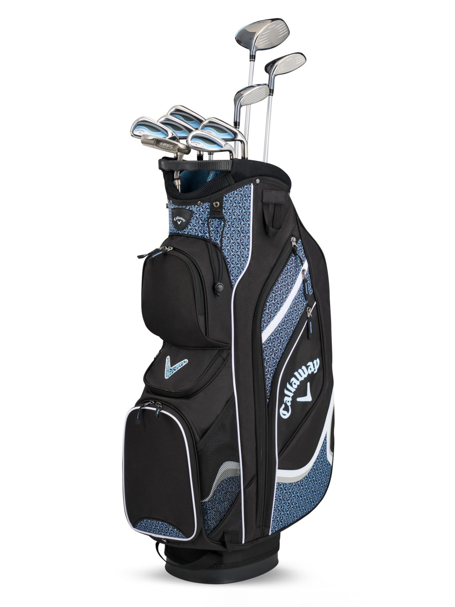 Callaway Golfschläger + Golfbag Callaway Solaire 24 Damen Golfset RH 10-teilig – Komplettset mit Bag, 10-tlg., Driver,Fariway,Hybrid,Eisen 7-9,PW,SW,Putter, Bag