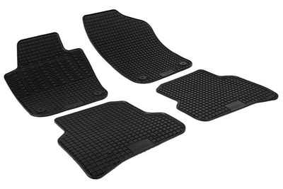 AZUGA Auto-Fußmatten Gummi-Fußmatten passend für Skoda Fabia III ab 2014/VW Polo 6R ab 2009, für Seat,Skoda,VW Polo,Fabia,Ibiza 3-/5-türer Schrägheck,5-türer Combi,5-türer Schrägheck,5-türer ST