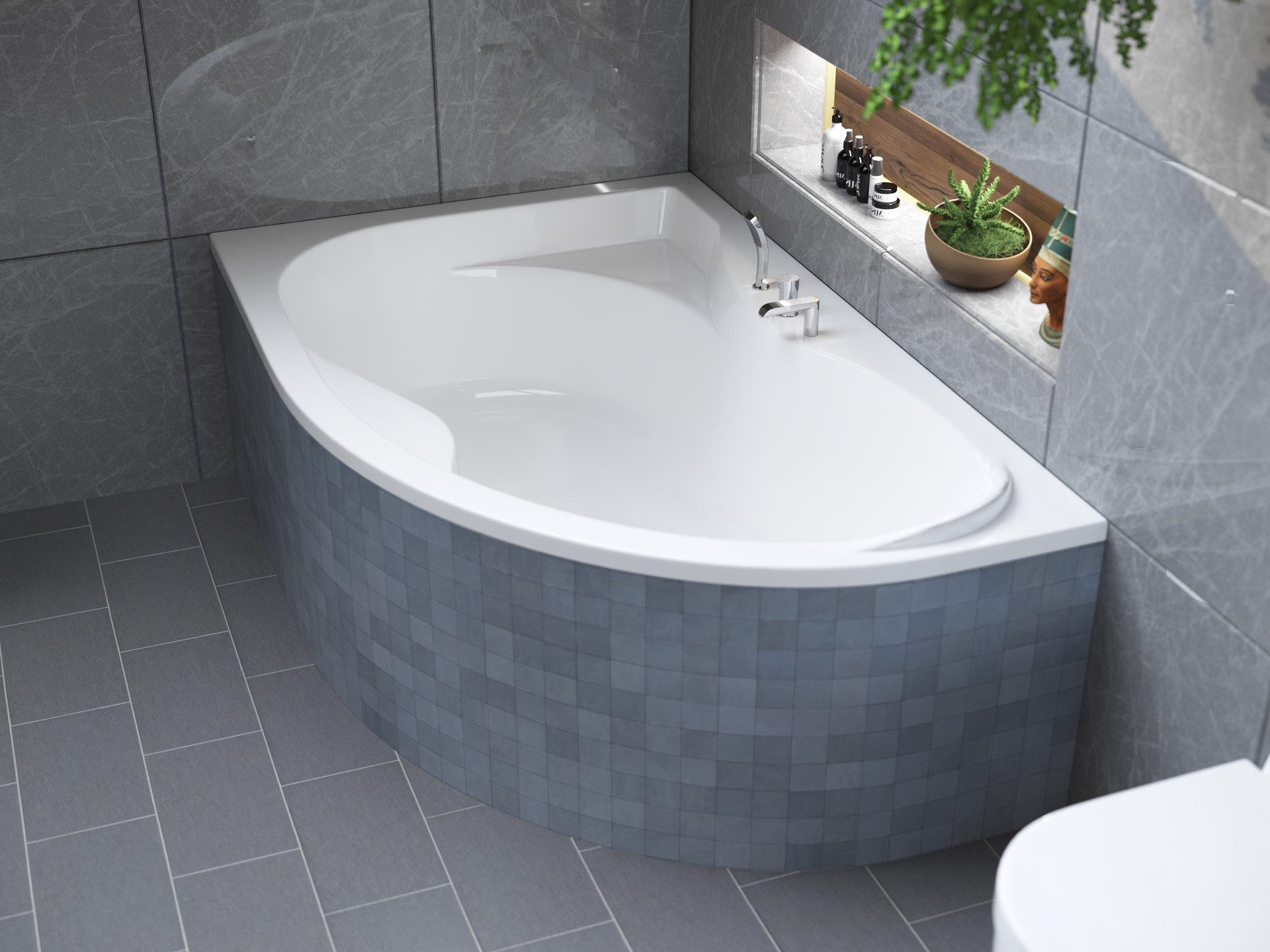 KOLMAN Badewanne Eckbadewanne Dora 170x110, (Links/Rechts), günstig online kaufen