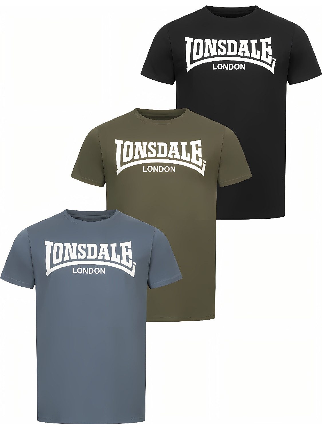 T-Shirt Hinstock Herren T-Shirt normale Passform 3er pack