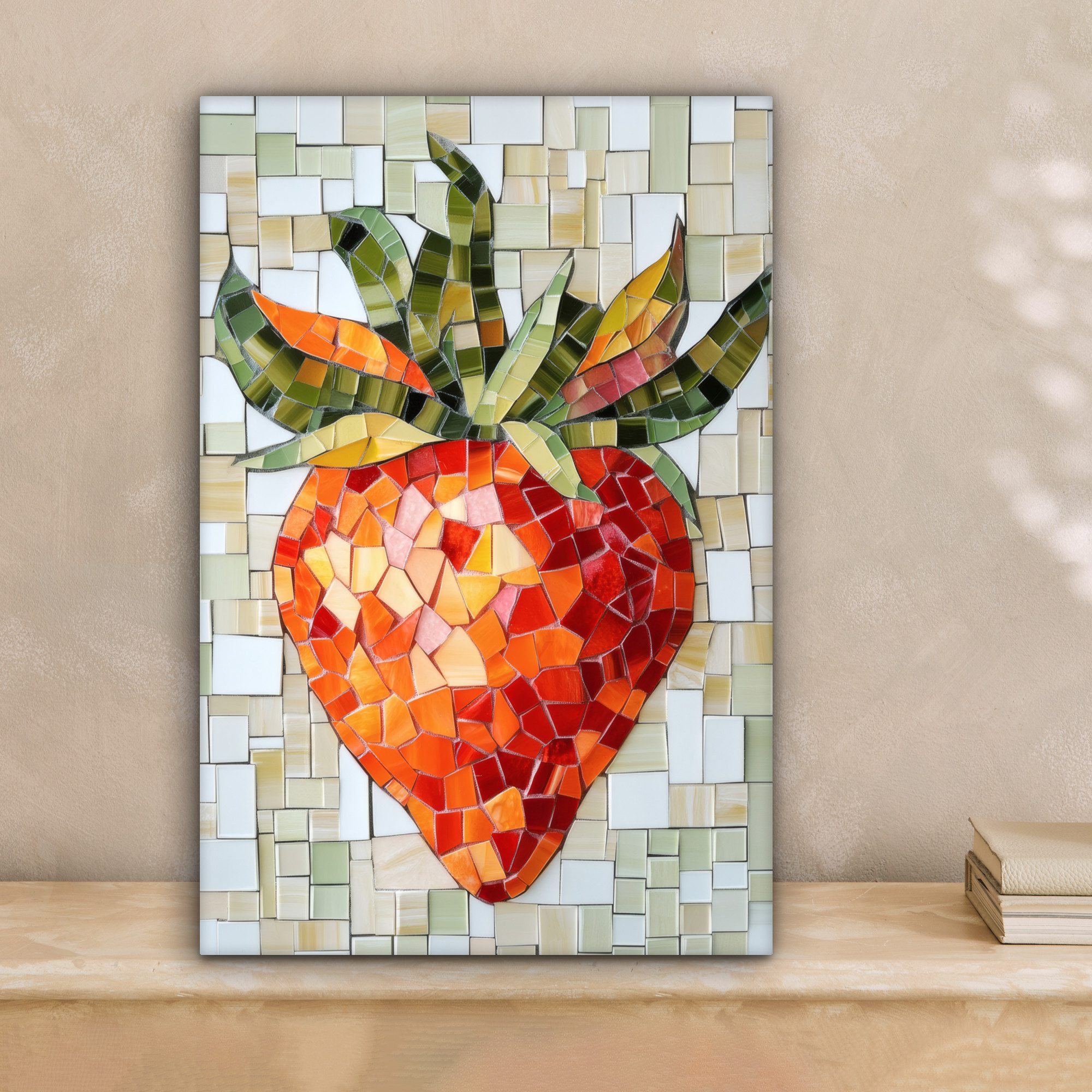 OneMillionCanvasses® Leinwandbild Erdbeere - Rot - günstig online kaufen