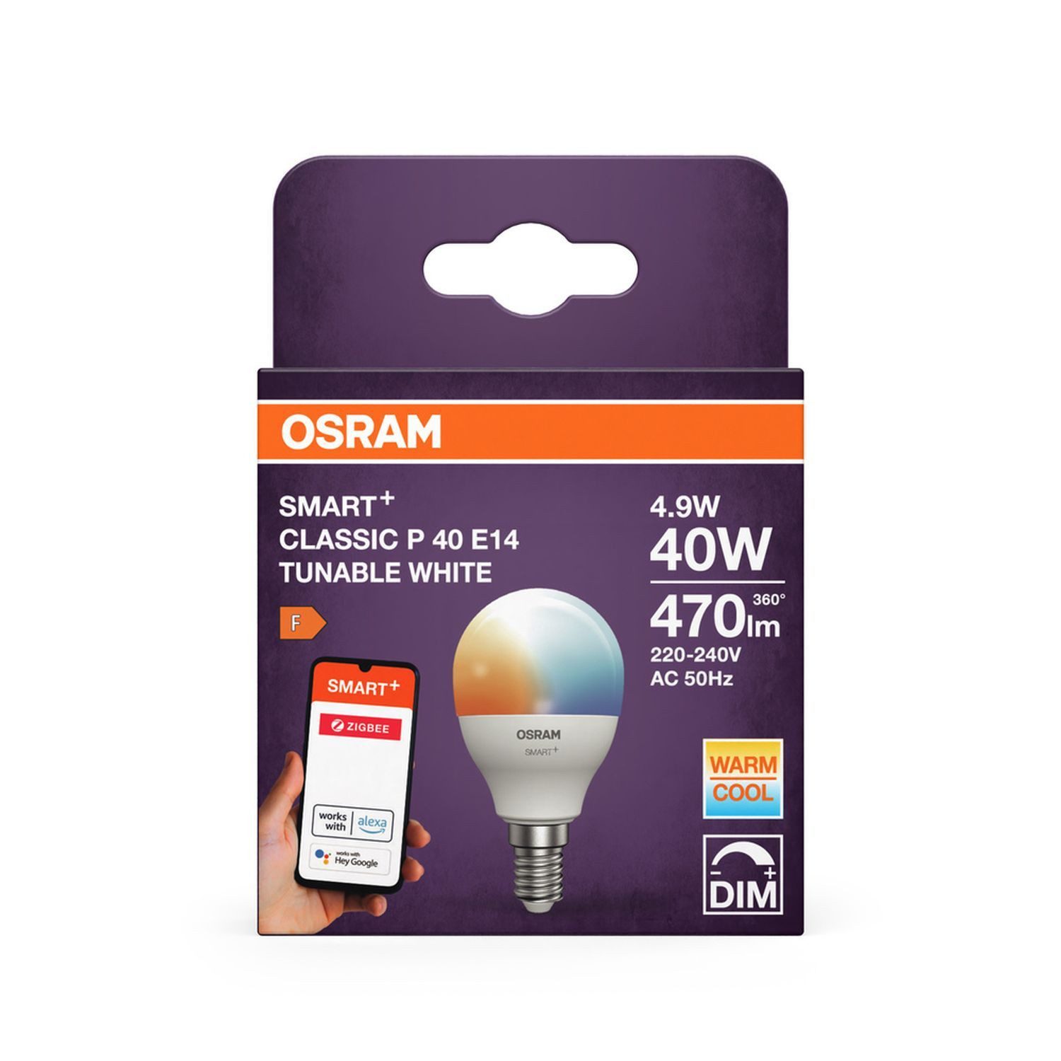 Licht-Erlebnisse LED-Leuchtmittel LAMP, E14, Smarte Lampe E14 Zigbee 2700-6500 K 470 lm dimmbar via App