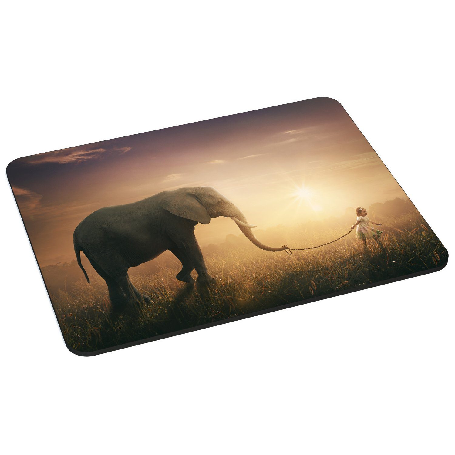 PEDEA Gaming Mauspad 22 cm x 18 cm mit Motiv (Größe L), mit vernähten Rändern und Rutschfester Unterseite