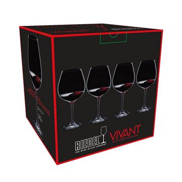 RIEDEL THE WINE GLASS COMPANY Glas Vivant Pinot Noir Weinglas 4tlg., Kristallglas
