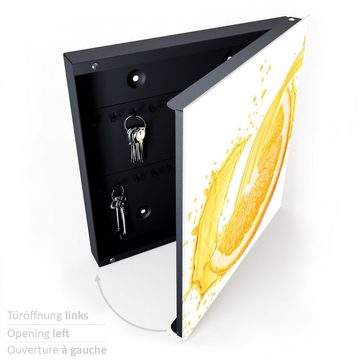 Primedeco Schlüsselkasten Magnetpinnwand mit Glasfront Orangensaft spritzt (1 St)