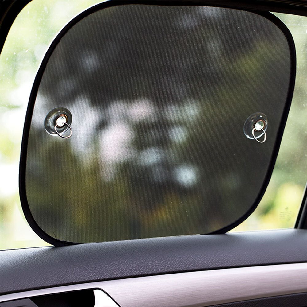 alca Car Sunshade 44x36 cm 2-Pack UV Protection Suction Cup Attachment, 36 x 0.5 cm, (2-Pack)
