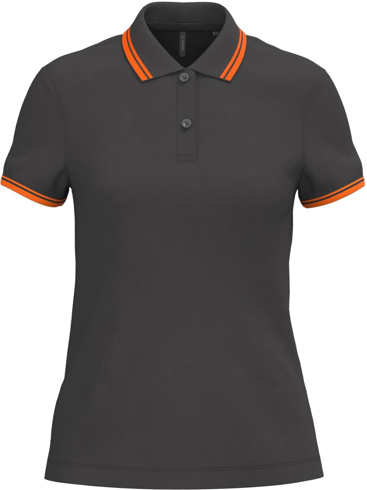 Kariban Poloshirt Polohemd für Damen mit kurzen Ärmeln und kontrastfarbenen günstig online kaufen