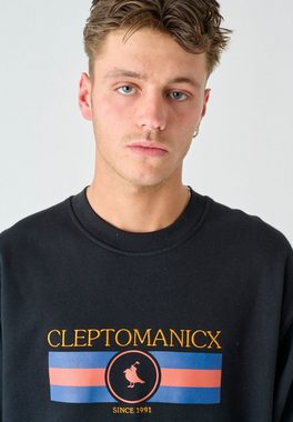 Cleptomanicx Sweatshirt Gulli mit coolem Markenprint