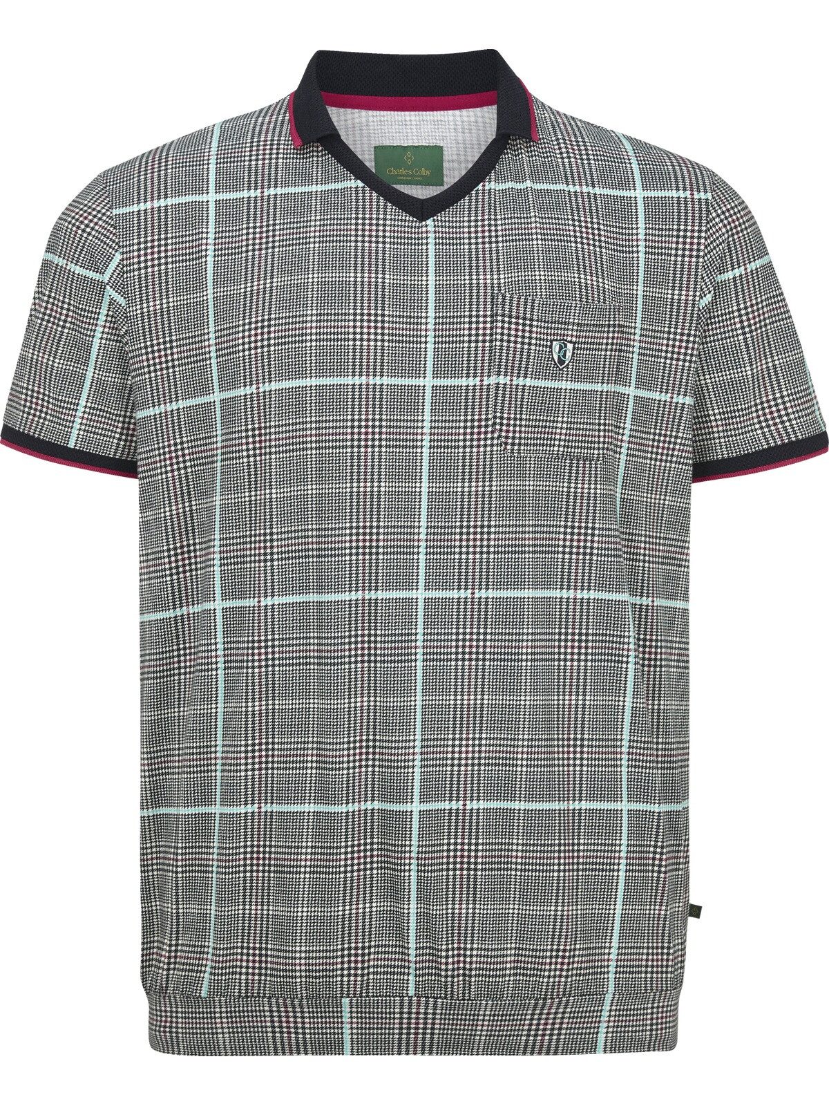 Charles Colby Poloshirt EARL STIRLING +Fit Kollektion, Hahnentritt