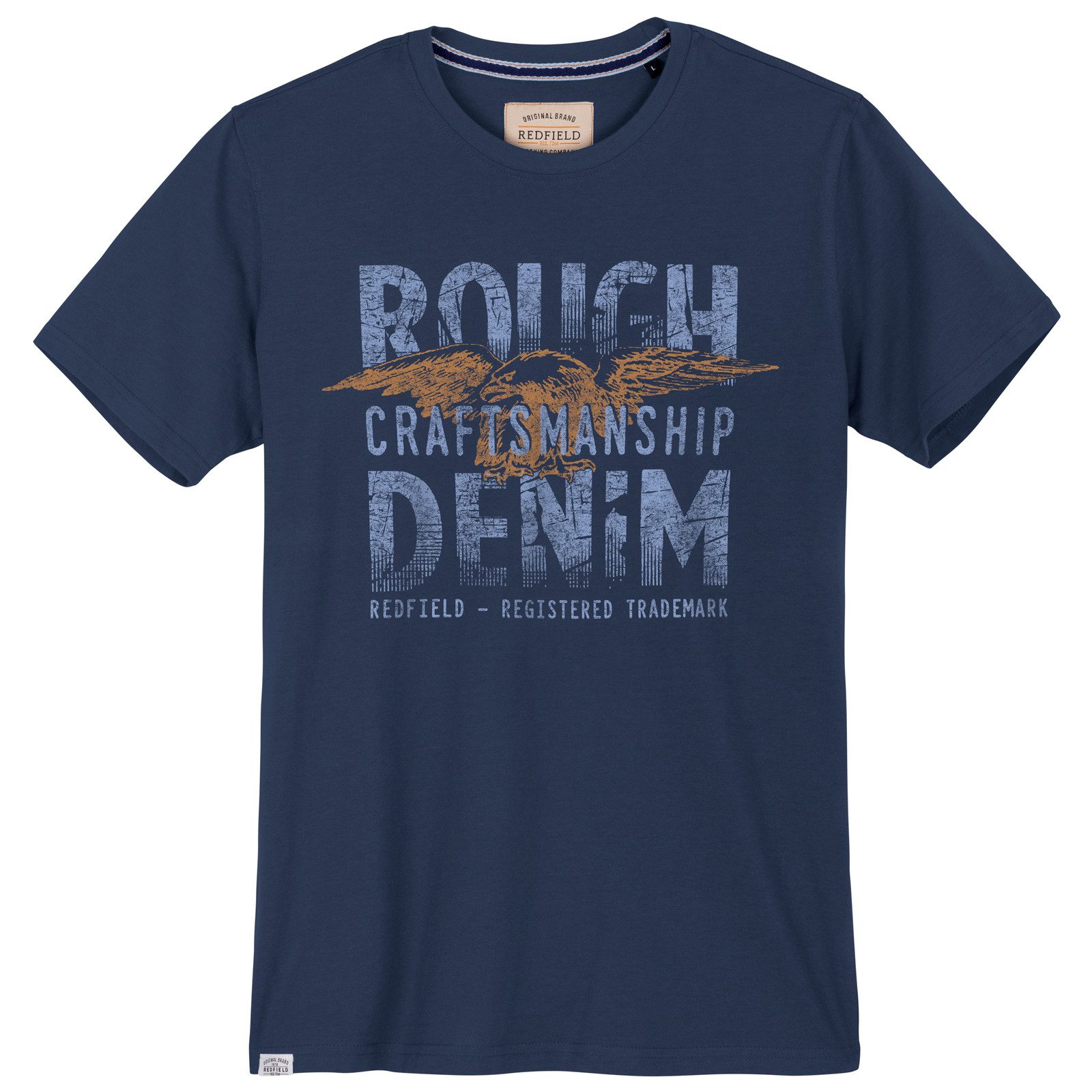 redfield Rundhalsshirt Redfield Übergrößen T-Shirt Rough günstig online kaufen