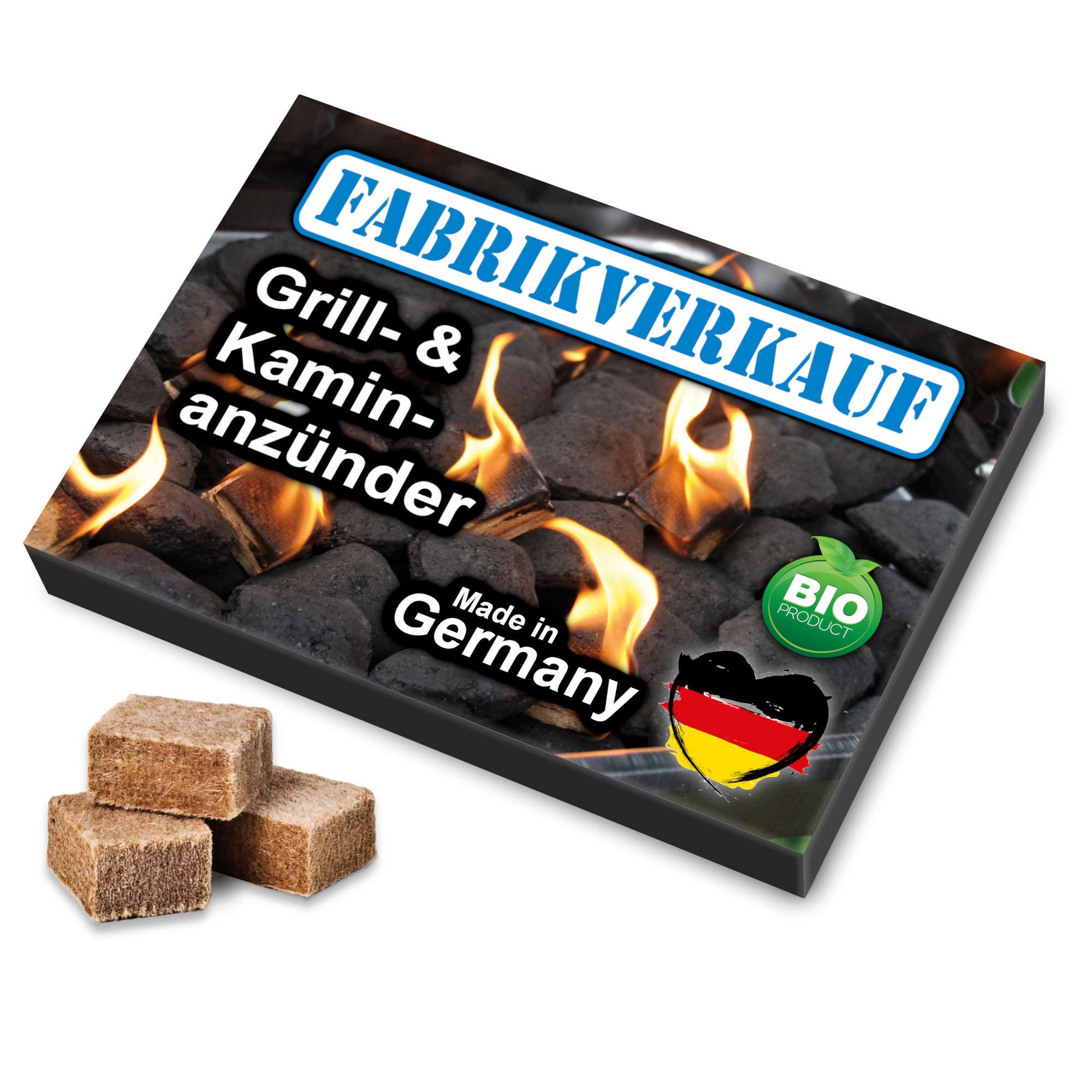 Fabrikverkauf Grillanzünder Anzündwürfel 24 x 32 Stück - Kaminanzünder, Grillanzünder, (24-St)