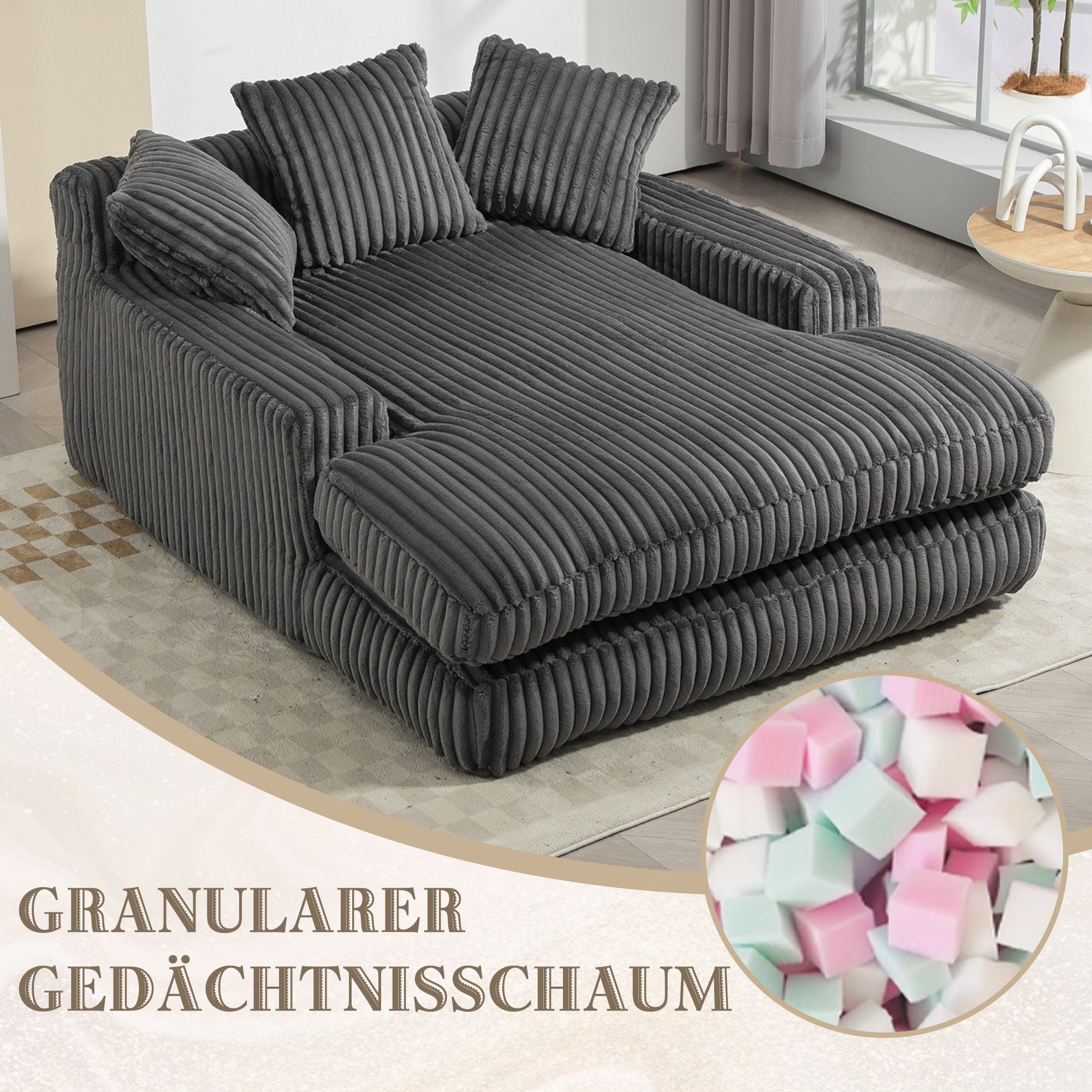 STILVORA Schlafsofa mit bettfunktion,Hochelastisches bean bag günstig online kaufen