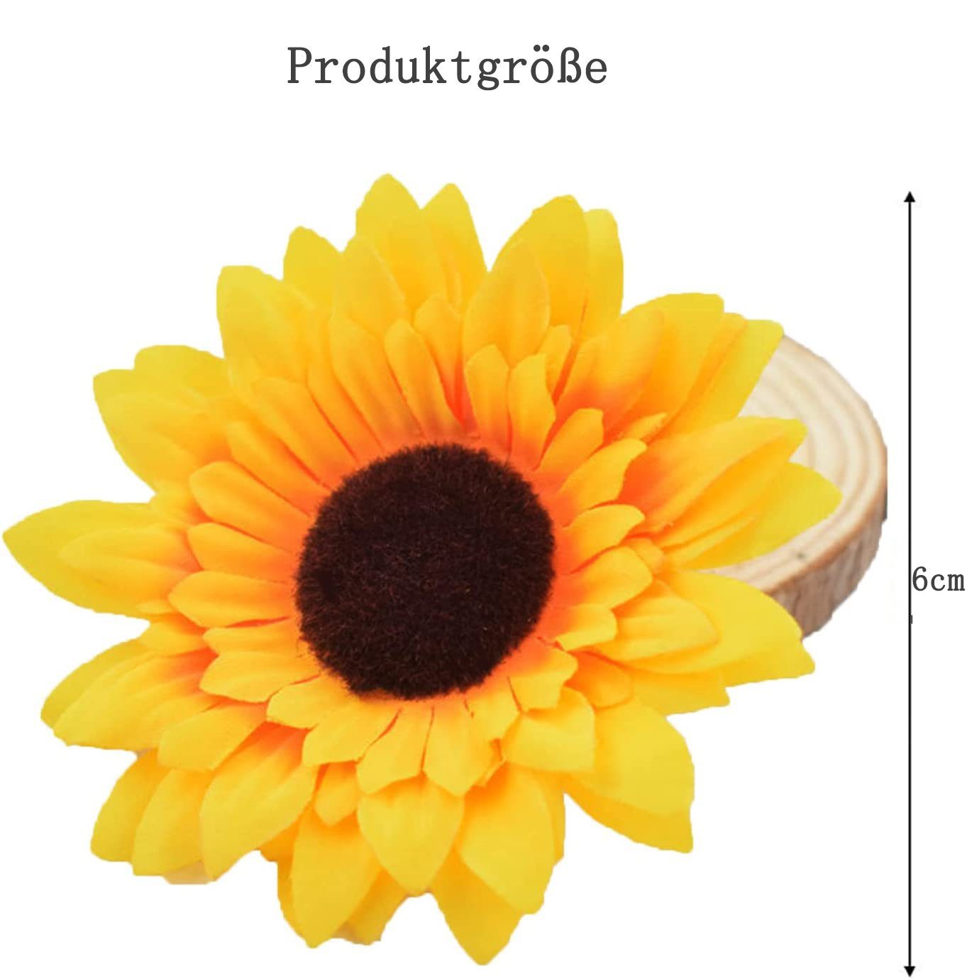 Blumenköpfe, Stück Künstliche Köpfe, 30 GelldG Künstliche Sonnenblumen Zimmerpflanze