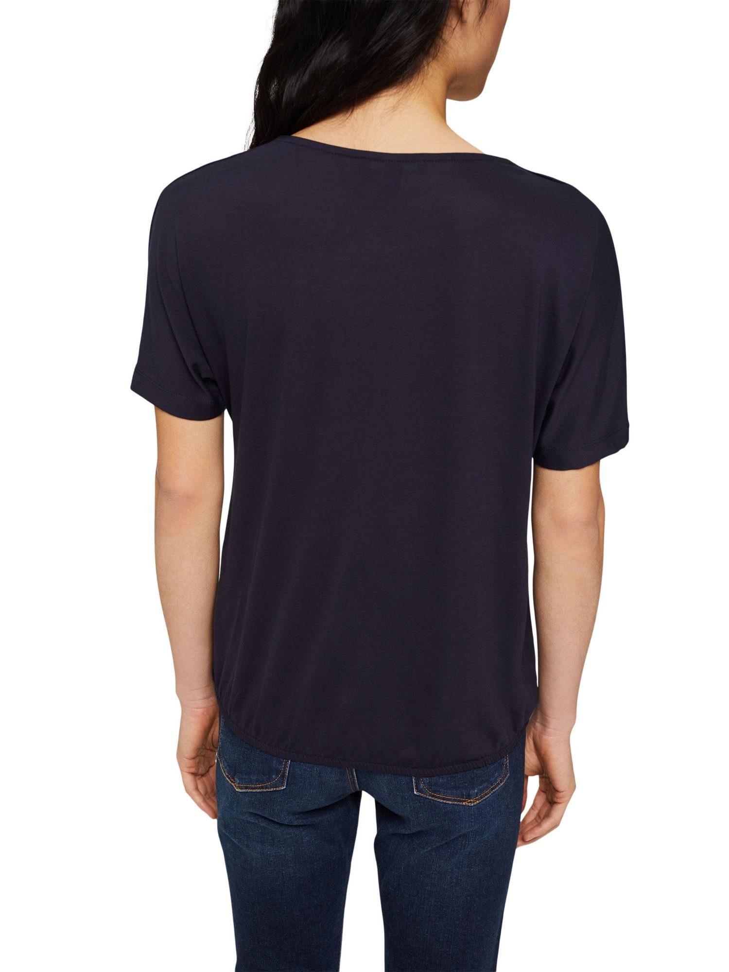Wickel-T-Shirt T-Shirt Esprit Collection (1-tlg) NAVY