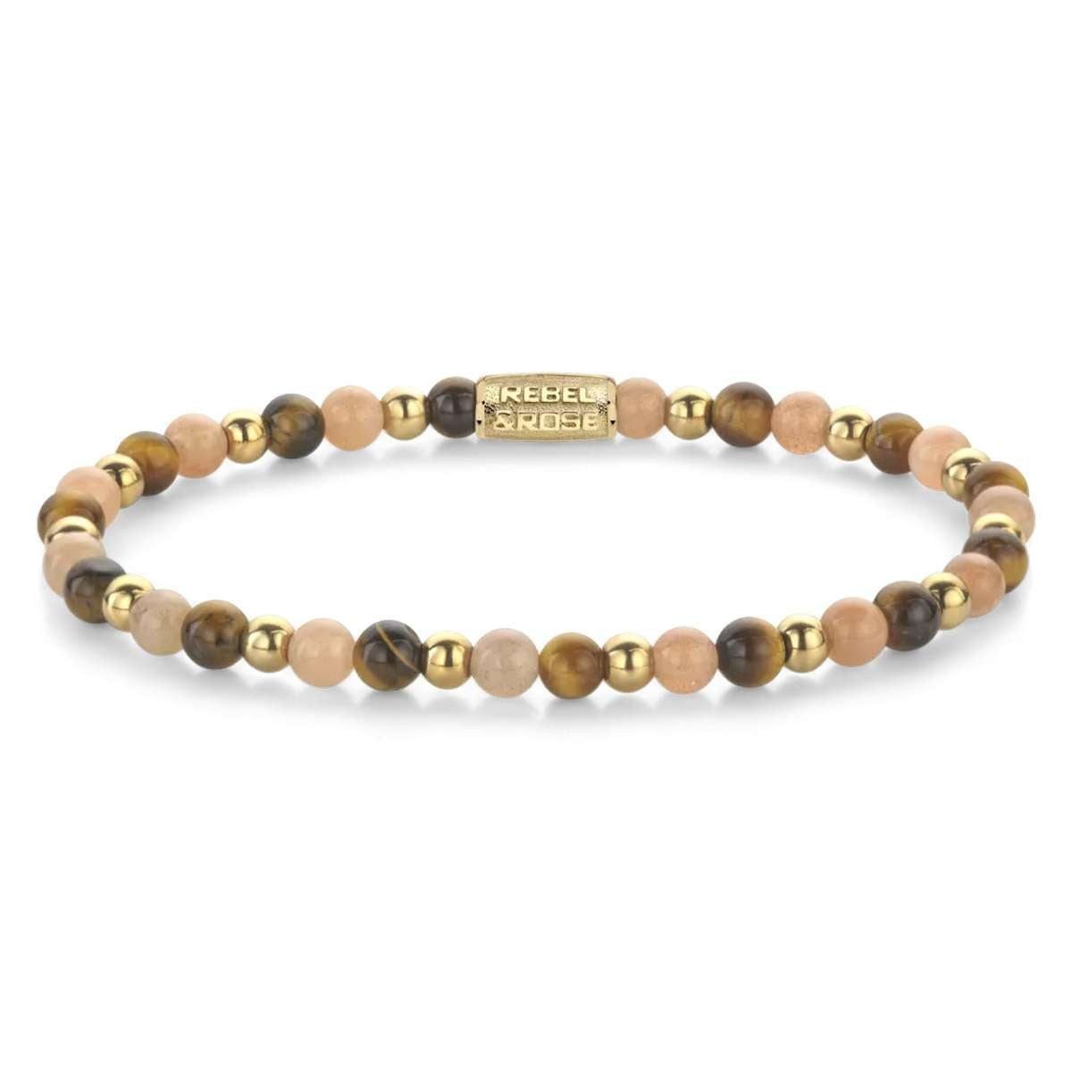 Rebel & Rose Edelstahlarmband RR-40140-G-S, für Damen Sunset Beach 4 mm