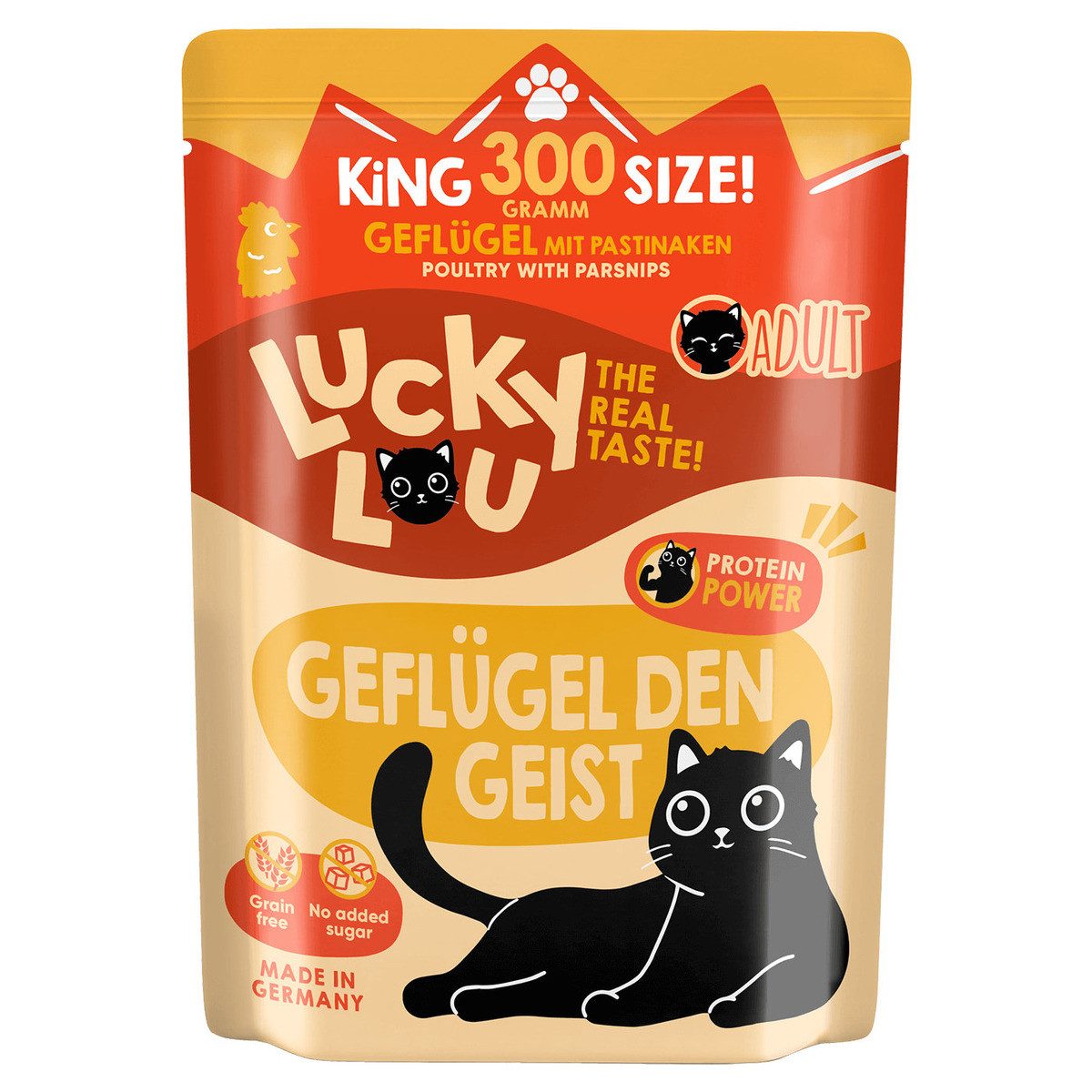 Lucky Lou Lifestage Adult Geflügel 300 g, Nassfutter für: Katze
