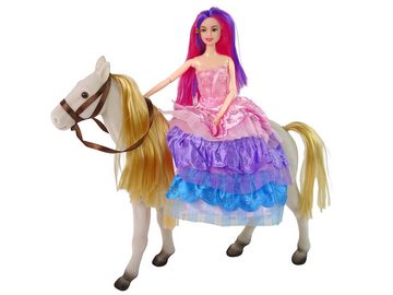 LEAN Toys Spielfigur Prinzessin-Puppe Zubehör Pony Figuren Set Puppe Pferd Spielzeug Tier
