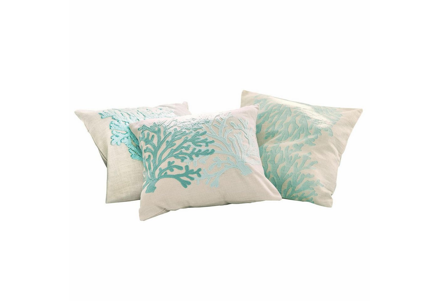 Mirabeau Kissenhülle Kissenhülle 3er Set Vaiea türkis/beige