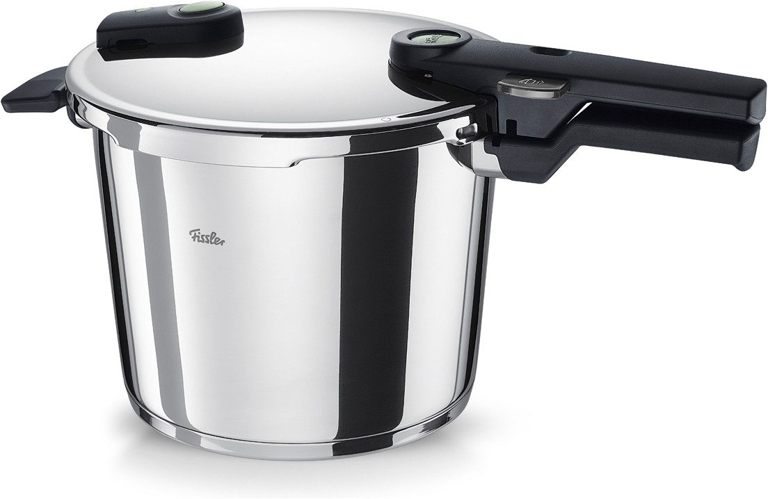 Fissler Schnellkochtopf Vitaquick®Elemental Dampfkochtopf Premium Drucktopf, Edelstahl 18/10 (1-tlg), Schnellkochtopf mit 2 Garstufen und Superthermic Boden