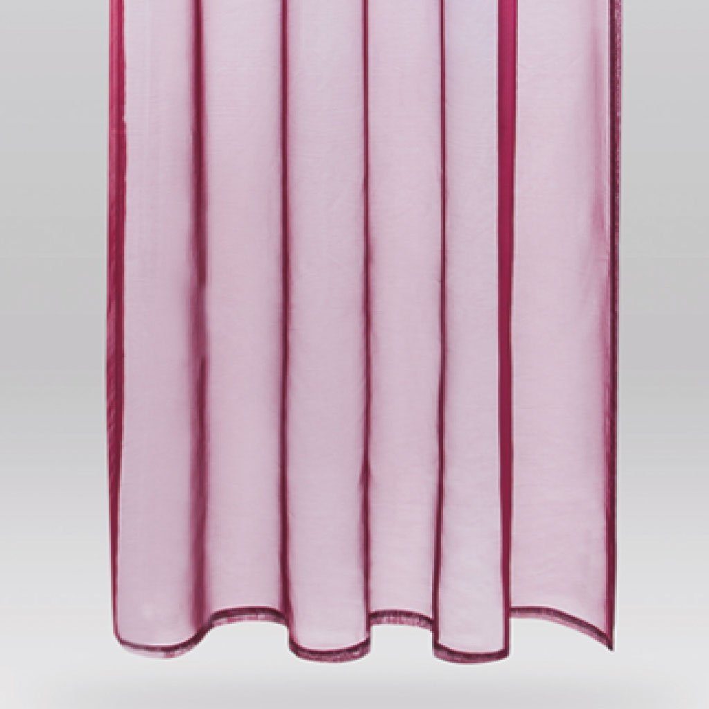 (2 Rot Bestlivings, Universalband) Gardinenset (2 St), mit Kräuselband Vorhang, Voile, Dekoschals "Transparent" transparent,