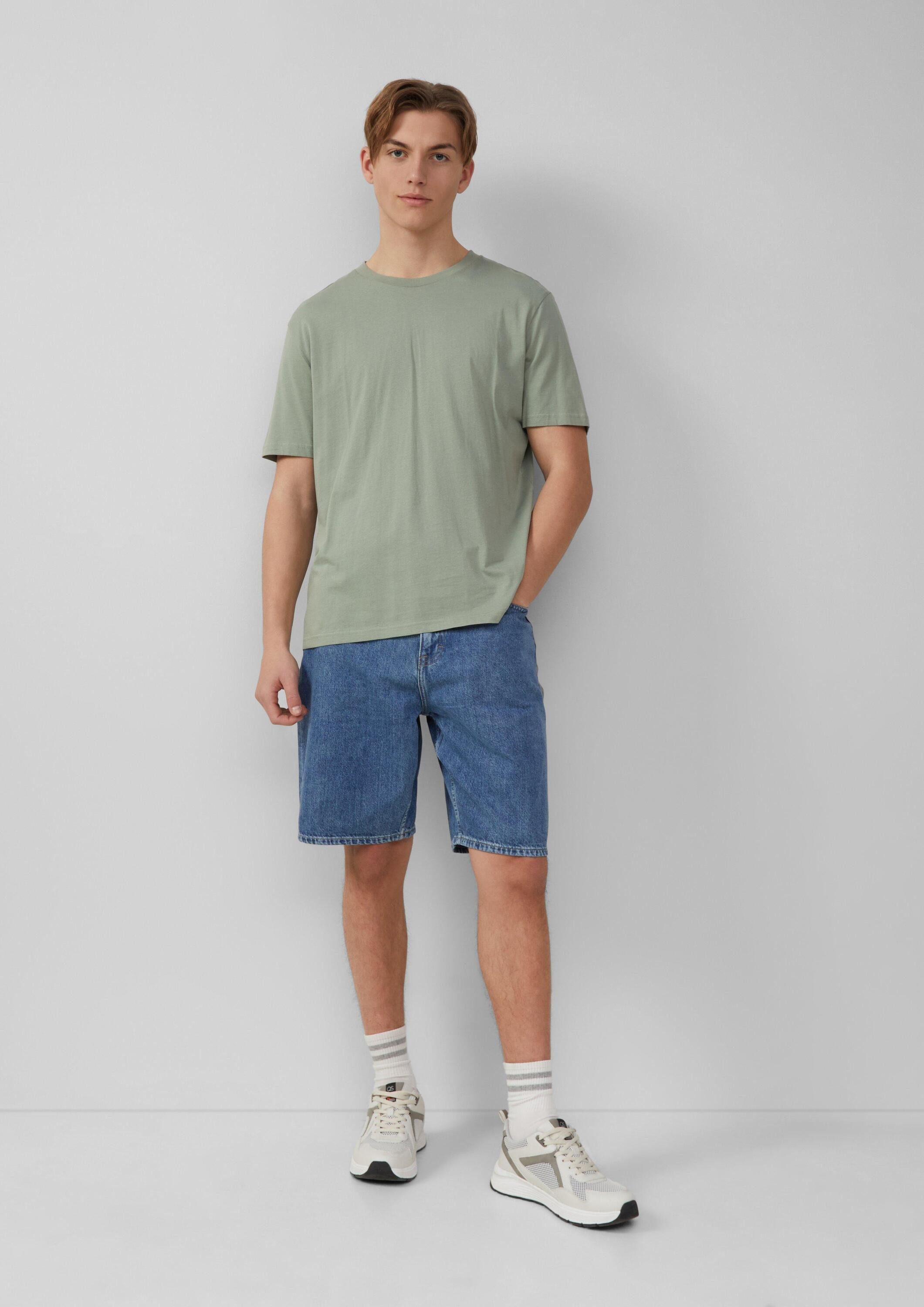 QS Jeansshorts Jeans-Bermuda Denim-Shorts / Loose Fit / Mid Rise / Wide Leg