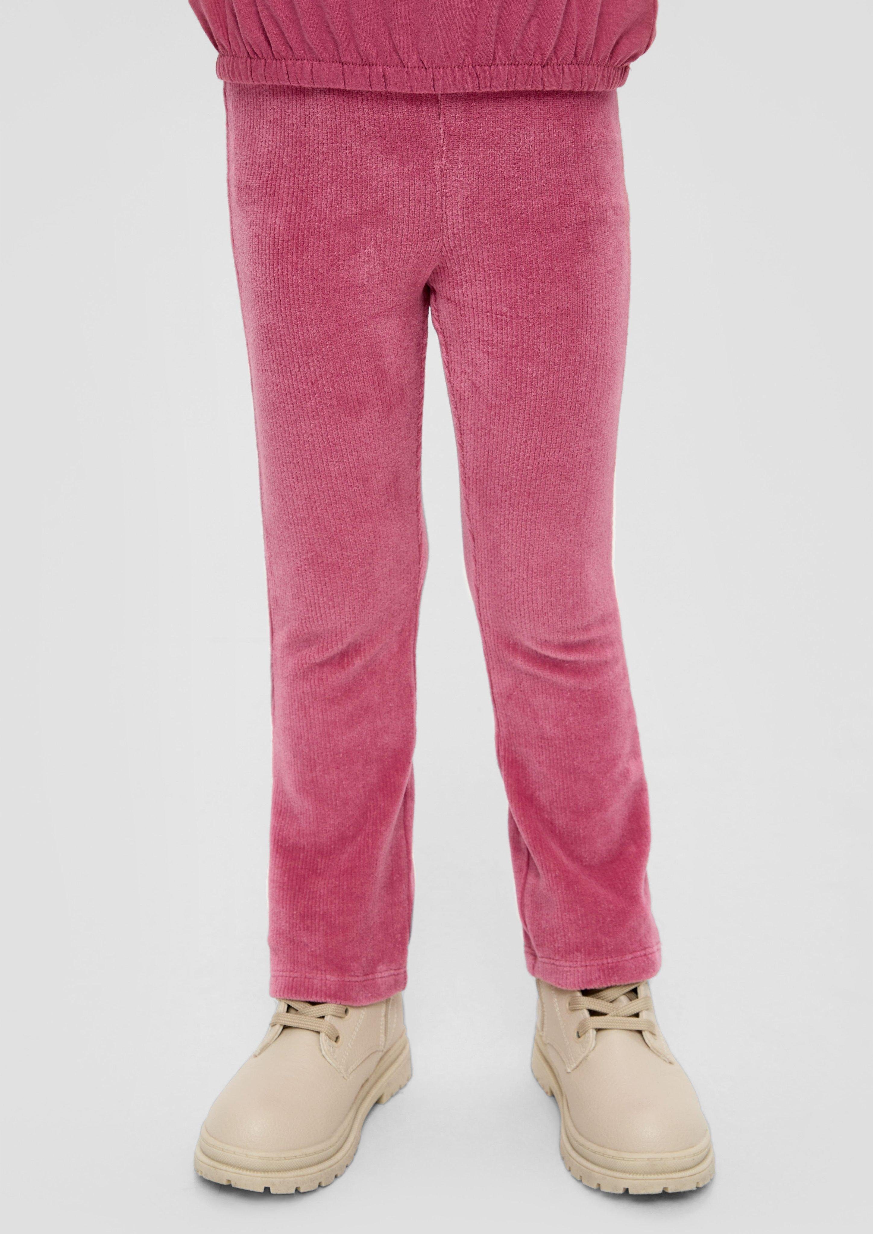 Flared Samtleggings s.Oliver mit pink Leg Leggings