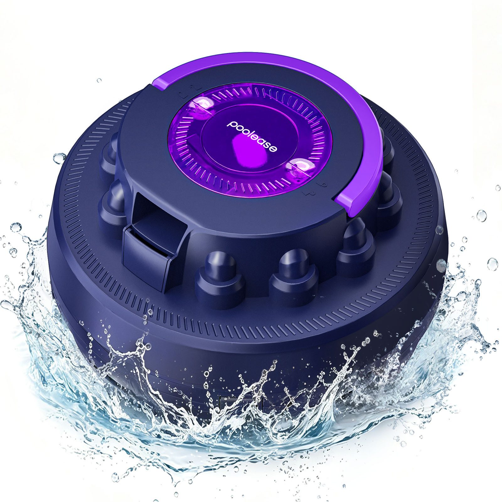 Vankel Poolroboter Poolease Kabelloser zwei Motoren 100 Min 90 m² 6000 GPH wasserdicht, Automatisches Andocken bei Stromausfall, Schnellladefunktion