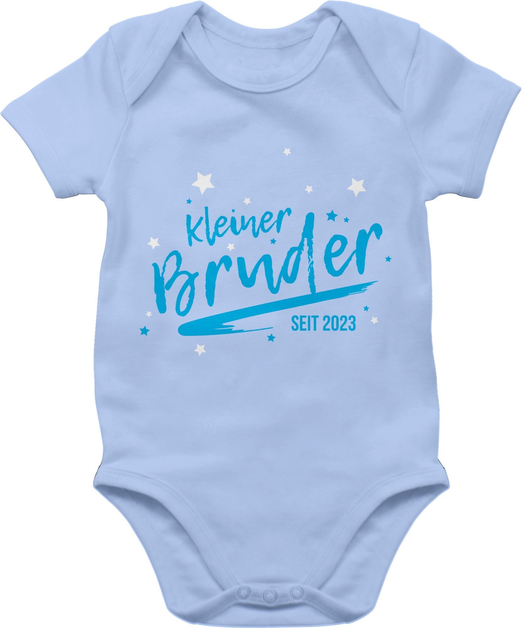 Shirtracer Shirtbody kleiner Bruder 2023 Kleiner 2 Babyblau Bruder seit