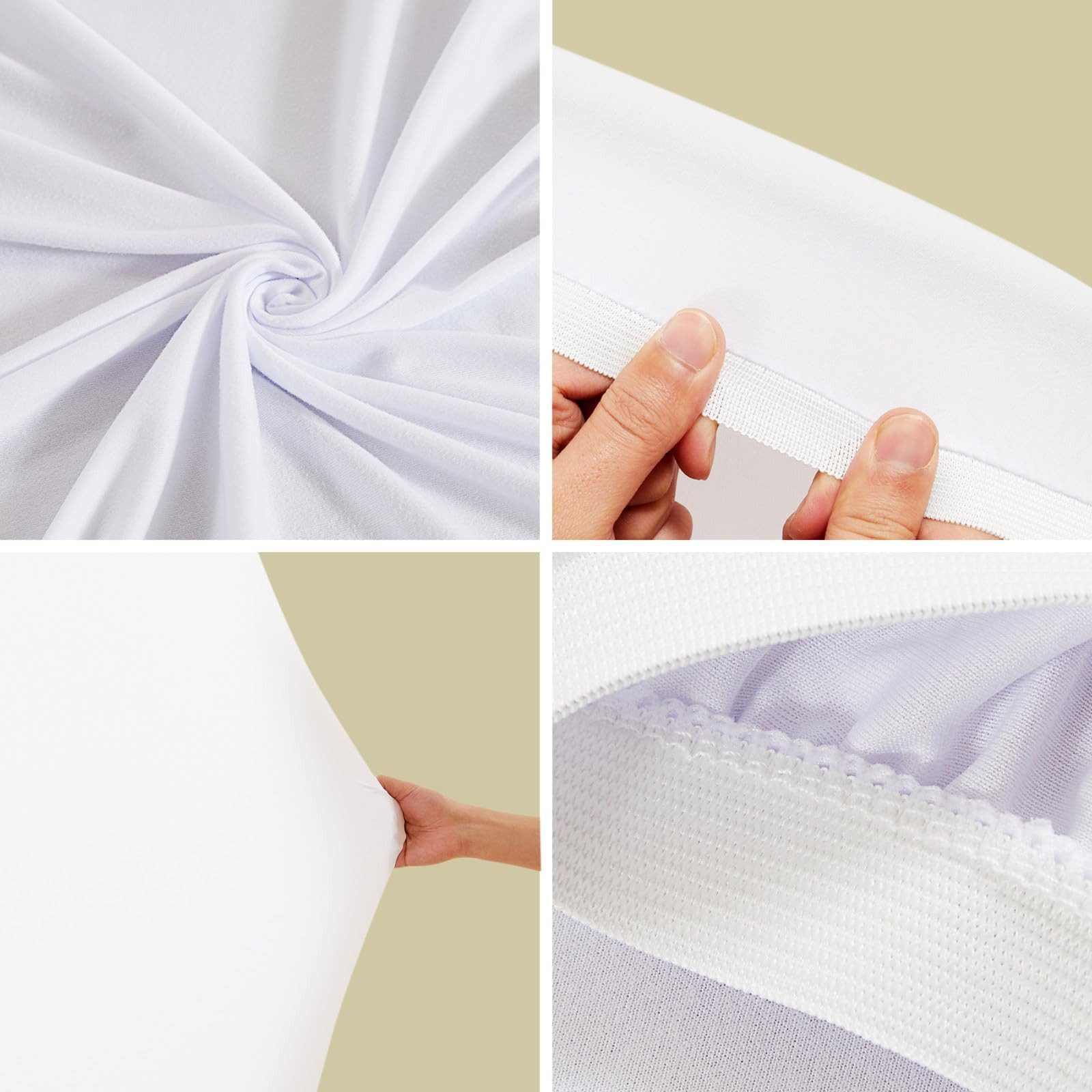 GarveeMore Fotohintergrund Runde Spandex Hintergrundabdeckung 180/200cm, knitterfrei, für Hochzeit Party Fotostudio, Knitter‑ & faltenfreie glatte Oberfläche