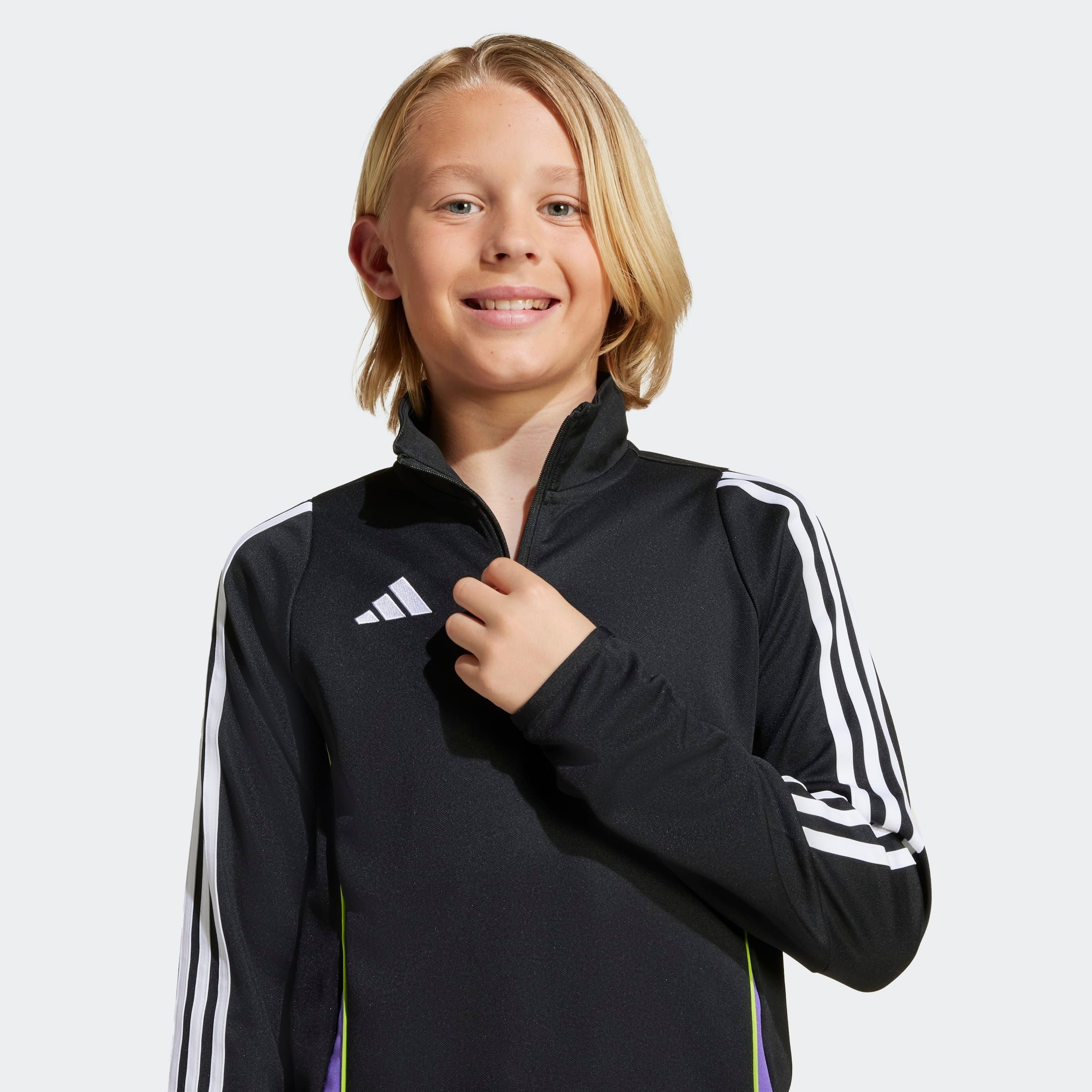adidas Performance Trainingsshirt TIRO 24 KIDS TRAININGSOBERTEIL schmaler Schnitt, mit Reißverschluss, atmungsaktiv – Bild 5 von 5