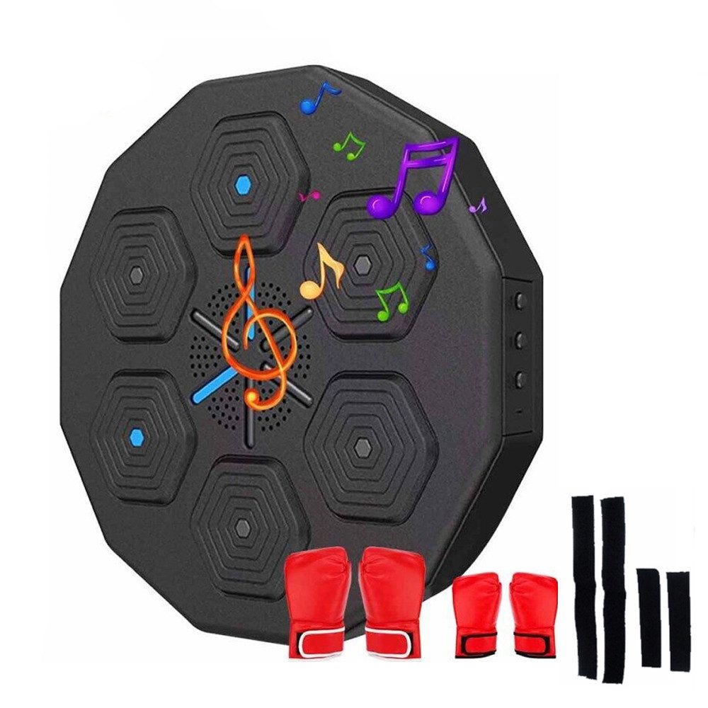 Topcony Boxstation Musik-Boxmaschine,Wandhalterung für Boxtrainingsausrüstung (Music Boxing Machine, Elektronische Bluetooth Musik Boxmaschine Wandmontierte, Wandmontiertes Boxziel mit 2 Paar Boxhandschuhen), für Kinder, Erwachsene, Heimtraining, Fitnessstudio