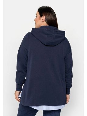 Sheego Kapuzensweatshirt Große Größen in lässiger Form durch seitliche Schlitze