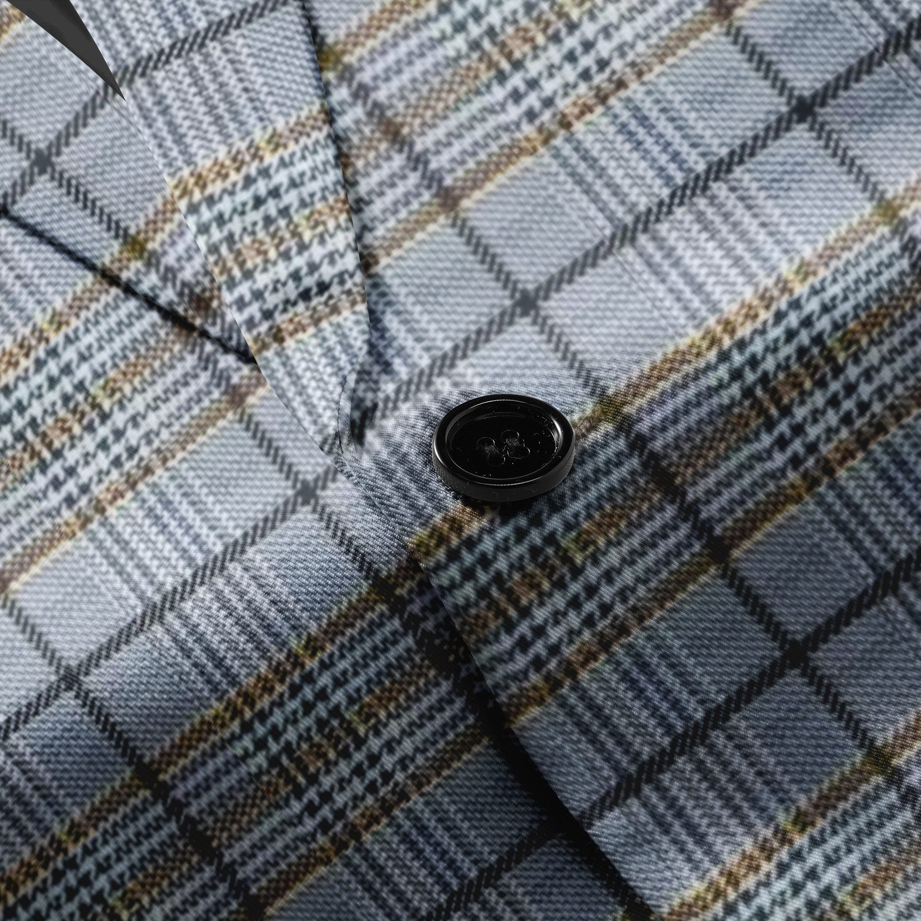 Allthemen Anzug (2 tlg) Slim Fit Herrenanzug im Farbeblock-Karomuster