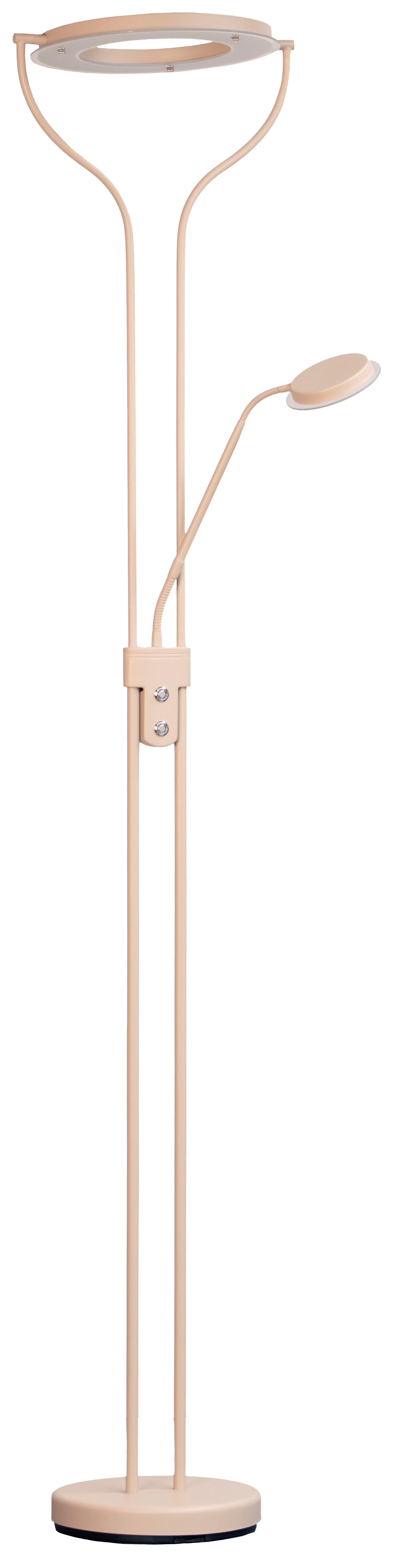 FISCHER & HONSEL Stehlampe Davos, Dimmfunktion, LED wechselbar, Farbtemperatur in 3 Stufen einstellbar