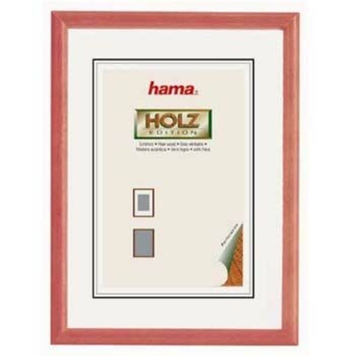 Hama Рамки Holz-Rahmen Oregon 20x30cm Rose Bilder-Rahmen, (einzeln), Holz-Rahmen Aufhängevorrichtung, 20x30 / 13x18cm, Hoch- und Querformat